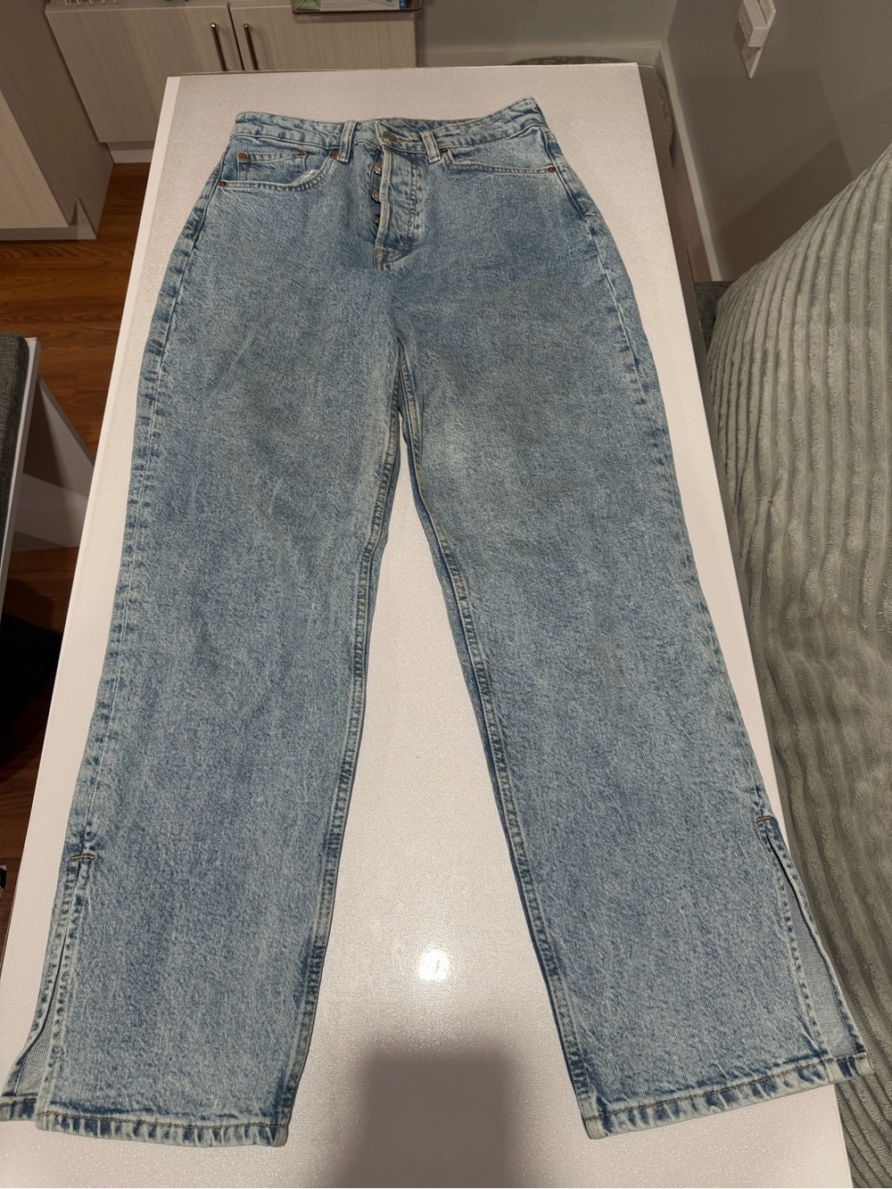 H&M Light Blue Straight Leg Jeans
